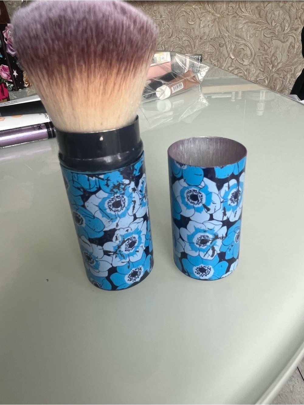 Isaac Mizrahi Navy and blue travel make up brush - Picture 3 of 7